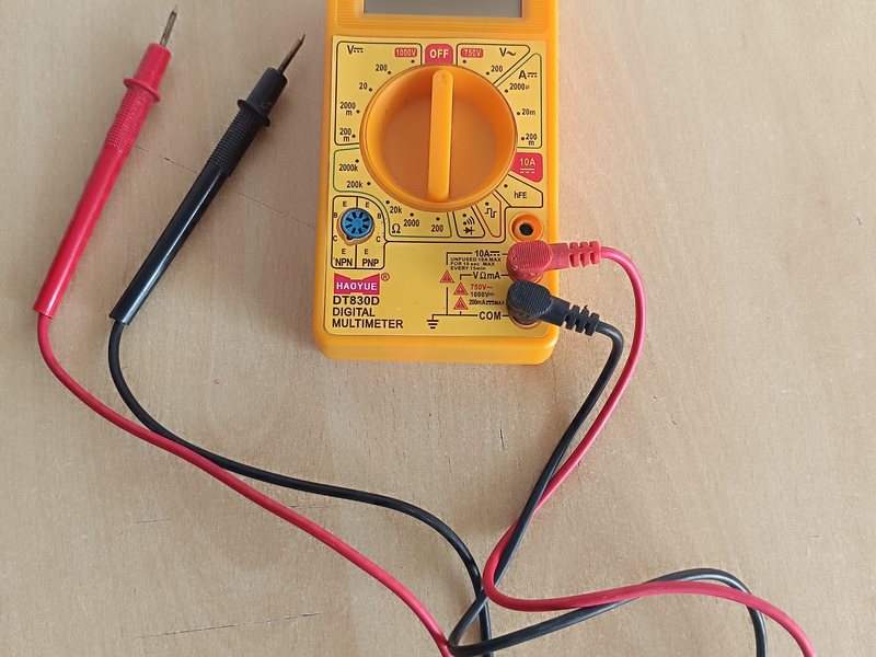 Digital multimeter used to test appliance components during diagnosis